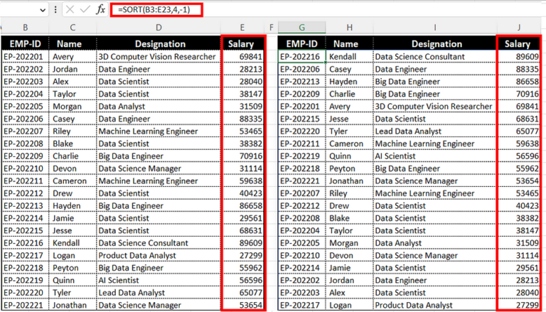 Sort & Sort by function - Excel Prodigy